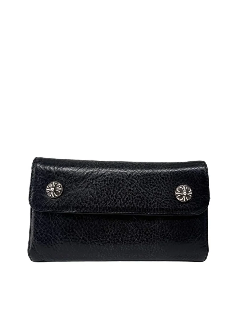 Chrome Hearts Super Wave Cross Ball Wallet Black
